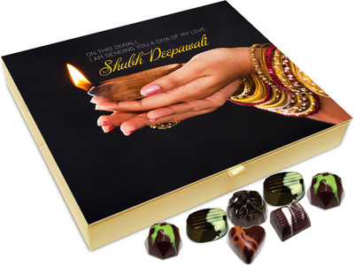 

Chocholik Diwali Gift Box - Shubh Diwali To All Near And Dear Chocolate Box - 20pc Truffles(240 g)
