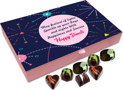 

Chocholik Diwali Gift - May This Diwali Sparkle Up Your Life Chocolate Box - 12pc Truffles(144 g)