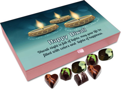 

Chocholik Diwali Gift - May Your Life Is Filled With Colors This Diwali Chocolate Box - 12pc Truffles(144 g)