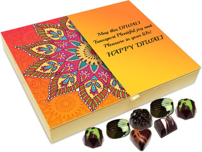 

Chocholik Diwali Gift - May This Diwali Bring Lots Of Joy And Pleasure In Your Life Chocolate Box - 20pc Truffles(240 g)