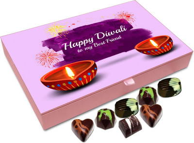 

Chocholik Diwali Gift Box - Happy Diwali To All My Best Friends Chocolate Box - 12pc Truffles(144 g)