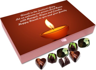 

Chocholik Diwali Gift - Deepawali Is Festival Of Joy Chocolate Box - 12pc Truffles(144 g)