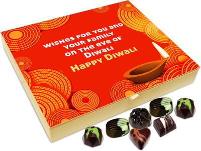 

Chocholik Diwali Gift Box - Wishes For You And Family On Eve Of Diwali Chocolate Box - 20pc Truffles(240 g)