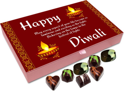 

Chocholik Diwali Gift Box - May Every Part Of Your Life Becomes Luminous This Diwali Chocolate Box - 12pc Truffles(144 g)