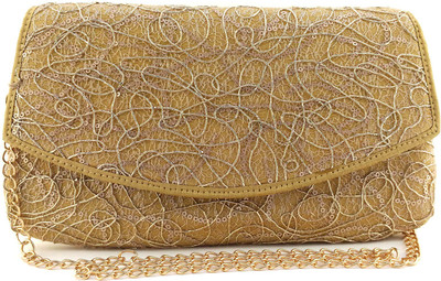 

Anmita Party Gold Clutch
