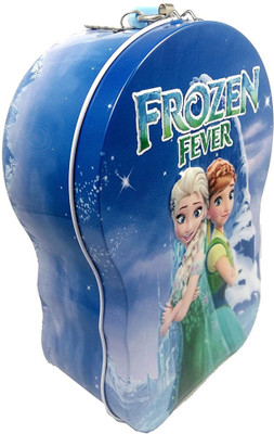 

GUBBAREY Frozen Piggy Coin Bank with lock and keys Coin Bank(Blue)