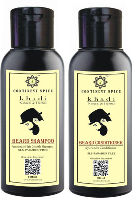 

Continent Spice KHADI BEARD SHAMPOO & CONDITIONER-CS682005(Set of 2)