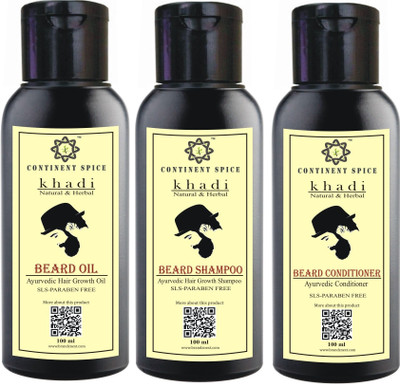 

Continent Spice KHADI BEARD COMBO PACK(Set of 3)