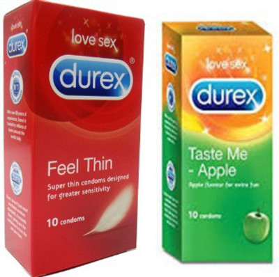 Durex Green Apple Feel thin Condom(Set of 2, 20S)