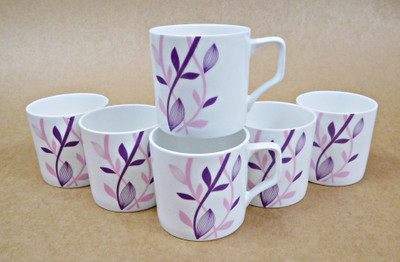 

Reddish Bone China(White, Pack of 6)