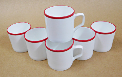 

Reddish Bone China(White, Pack of 6)