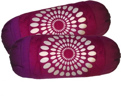 MS Enterprises Velvet Bolsters Cover(Pack of 2, 80 cm*40 cm, Purple)