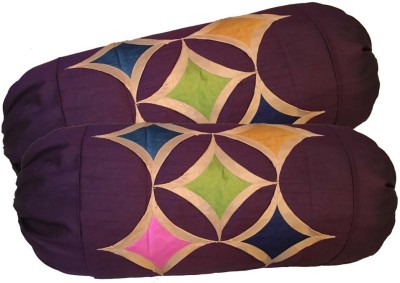 MS Enterprises Polyester Cushions Cover(Pack of 2, 40 cm*80 cm, Purple)