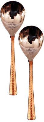 

IndianArtVilla Set of 2 Rice Spoon Steel, Copper Cutlery Set(Pack of 2)