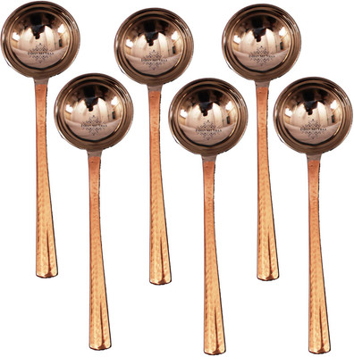 

IndianArtVilla Set of 6 Serving Spoon Steel, Copper Cutlery Set(Pack of 6)