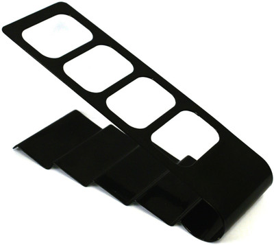 

Frappel 4 Compartments Stanless Steel Stanless Steel 4 Remote Control Stand Organiser Rack Holder(Black)