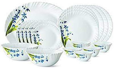 

Larah by Borosil Lavender Pack of 33 Dinner Set(Opalware)