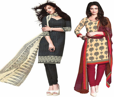 Reya Crepe Floral Print Salwar Suit Material