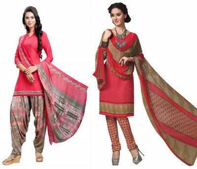 Reya Crepe Floral Print Salwar Suit Material