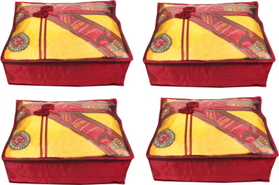 

Zadmus Designer Premium Satin Saree Cover Capacity - 6 Pcs- Combo Pack Of 4 Pcs scov18_m X4(Maroon)