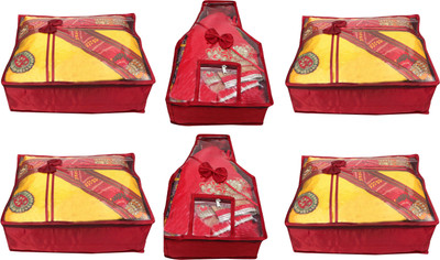 

Zadmus Designer Premium Satin Saree & Blouse Cover Capacity - 6-8 Pcs- Combo Pack Of 4 Saree Cover and 2 Blouse Cover scov18_m X4 + scov22_m X2(Maroon)