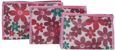 

Zadmus Designer Best Quality Designer Net / polyester Multipurpose Pouch or Purse - Combo of 3 scov_10_set3(Multicolor)