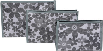 

Zadmus Designer Best Quality Designer Net / polyester Multipurpose Pouch or Purse - Combo of 3 scov_09_set3(Grey)