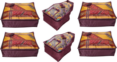 

Zadmus Designer Premium Satin Saree & Blouse Cover Capacity - 6-8 Pcs- Combo Pack Of 4 Saree Cover and 2 Blouse Cover scov20_p X4 + scov24_p X2(Purple)