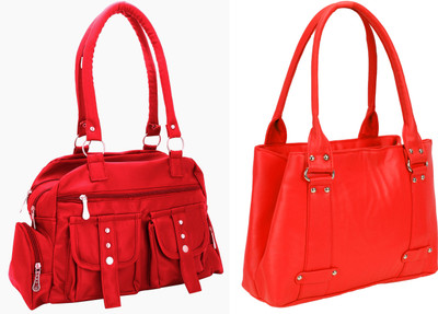 

Lady bar Shoulder Bag(Red)