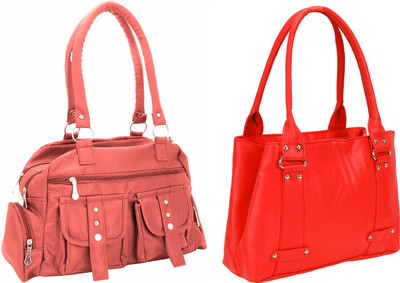 

Lady bar Shoulder Bag(Pink, Red)