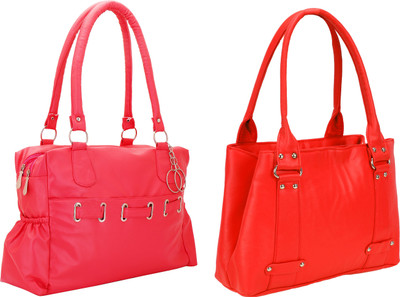 

Lady bar Shoulder Bag(Pink, Red)