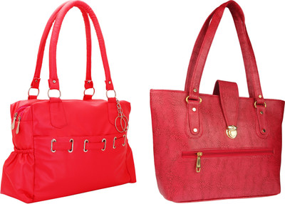 Lady bar Shoulder Bag(Red)