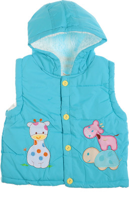 

Zonko Style Sleeveless Printed Baby Boys Jacket, Skyblue