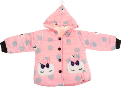 

Zonko Style Full Sleeve Printed Baby Girl's Jacket, Pink