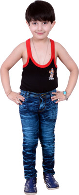 GUCHU Slim Boys Blue Jeans