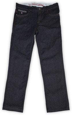 

US Polo Kids Slim Boys Blue Jeans, Dk blue
