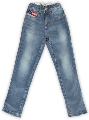 

US Polo Kids Regular Boys Light Blue Jeans, Med blue