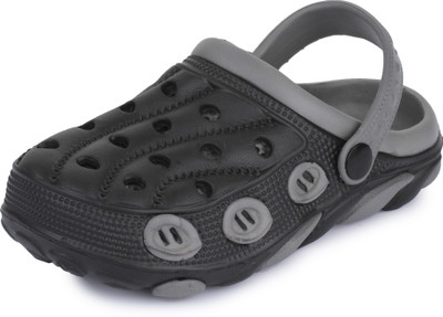 

PHEDARUS Boys Slip-on Clogs(Black, Black;grey