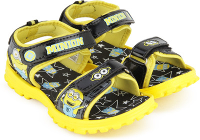 

Minions Boys Velcro Sports Sandals(Black, Black/yellow