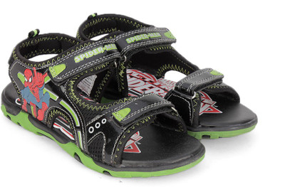 

Spiderman Boys Velcro Sports Sandals(Black, Black/green