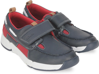 

Clarks Boys Velcro Moccasins(Blue, Navy combi