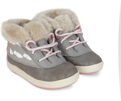 

Clarks Girls Lace Casual Boots(Grey, Grey leather