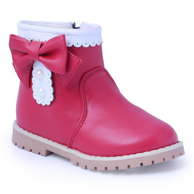 

N Five Girls Slip on Casual Boots(Red