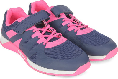 Clarks Girls Lace Running Shoes(Blue