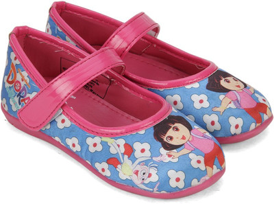 

Dora Girls Velcro Ballerinas(Blue, Sky blue