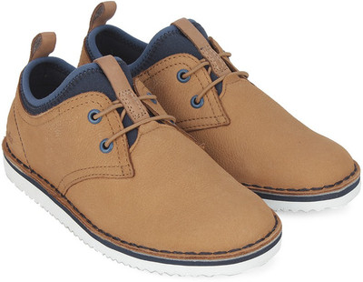 

Clarks Boys Lace Sneakers(Brown, Tan leather