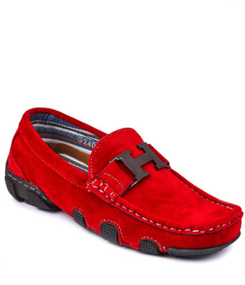 

N Five Boys Slip on Loafers(Red