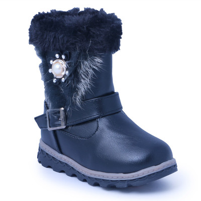 

N Five Girls Slip on Casual Boots(Black