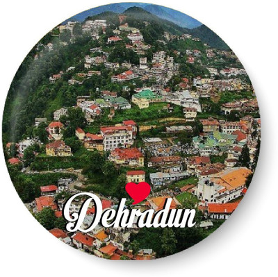 PEACOCKRIDE Love Dehradun Fridge Magnet Pack of 1(Multicolor)