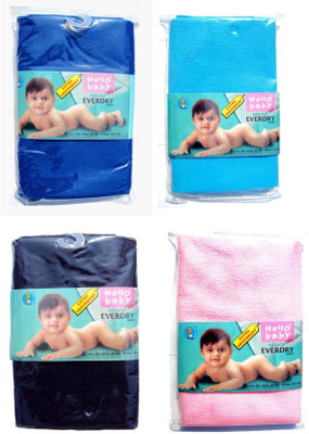 

Hello Baby Extra Absorbent Natural Quick Dry Waterproof Bed Protector - Royal Blue & Pink Small, Sky Blue & Deep Blue Medium combo(Multicolor)